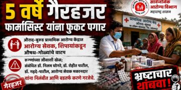 5 वर्षे गैरहजर फार्मासिस्ट पल्लवी गडदे-पाटील यांना फुकट पगार Pharmacist Pallavi Gadde Patil received a salary for 5 years despite being absent