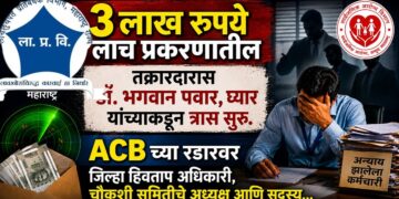 3 लाख रूपये लाच प्रकरणातील तक्रारदारास डॉ. भगवान पवार, घ्यार यांच्याकडून त्रास सुरू