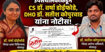उपसंचालकांकडून CS डॉ. वर्षा डोईफोडे, DHO डॉ. सतीश कोपुरवाड यांना नोटीस Notice issued by the DD to CS Dr Varsha Doifode & DHO Dr Satish Kopurwad
